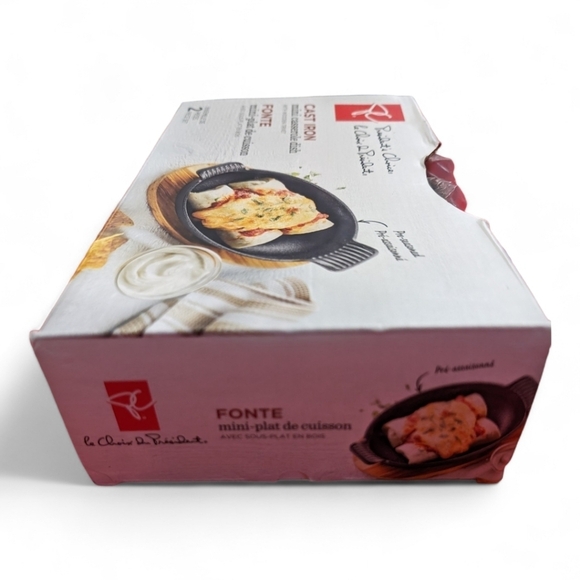 President's Choice | Cast Iron Mini Casserole Dish with Wooden Trivet - Picture 5 of 7